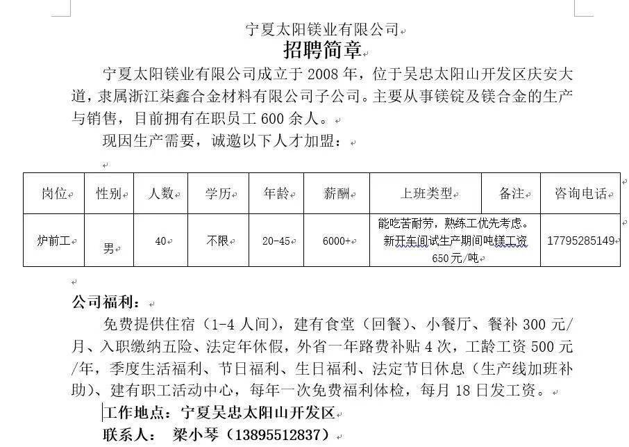 宁夏大武口最新招聘动态与职业机会展望